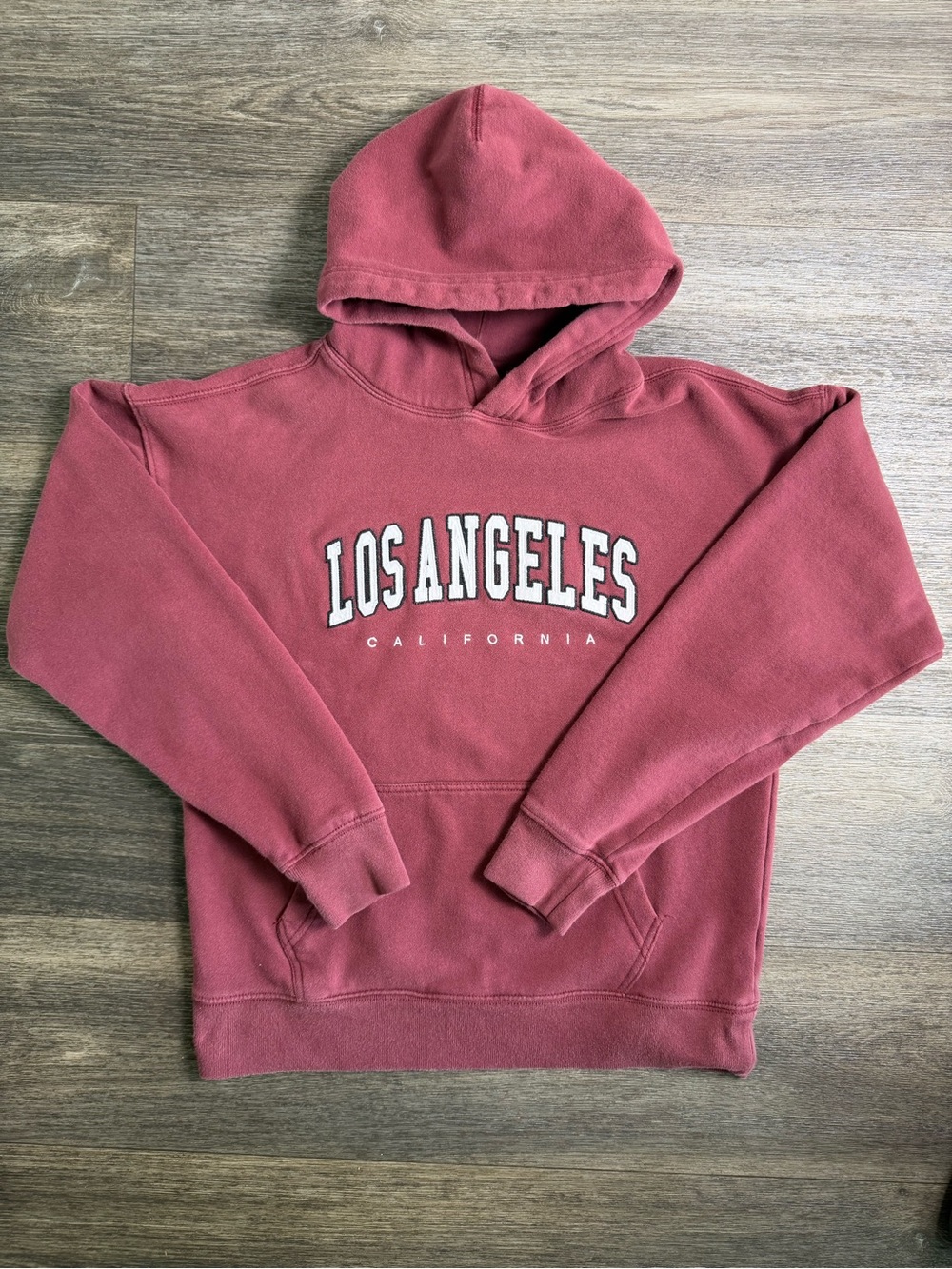 Aeropostale Los Angeles Graphic Hooded Sweatshirt - Dusty Rose